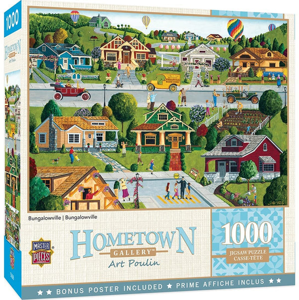 Masterpieces - Hometown Gallery Bungalowville Jigsaw Puzzle (1000 Pieces)