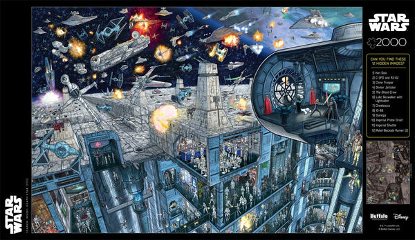 Star Wars - Search Inside: Death Star - 2000 Piece Jigsaw Puzzle with Hidden Images