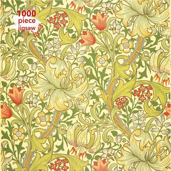 Flame Tree Studio - Golden Lily by William Morris Jigsaw Puzzle (1000 Pieces)