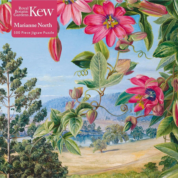 Flame Tree Studio - View in the Brisbane Botanic Garden by Marianne North Jigsaw Puzzle (500 Pieces)