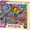 Springbok Puzzles - Butterfly Frenzy - 500 Piece Puzzle - Large 18" x 23.5" Puzzle - Made in USA - Unique Cut Interlocking Pieces