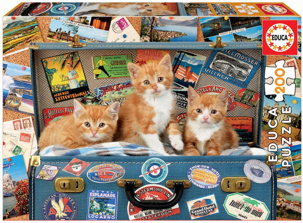 Educa - Travelling Kittens Jigsaw Puzzle (200 Pieces)