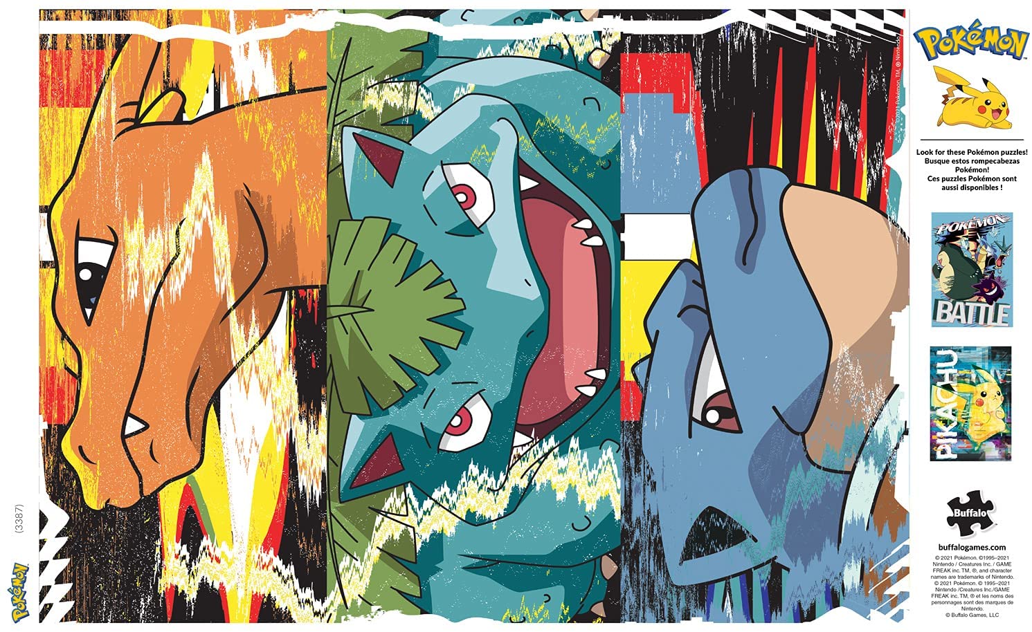 Pokémon: Blastoise, Charizard, and Venusaur Graffiti 400 Piece Puzzle