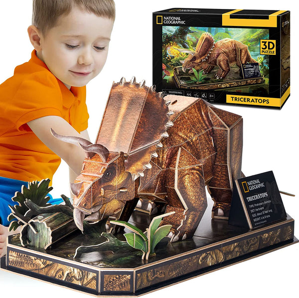 National Geographic - Triceratops 3D Jigsaw Puzzle (44 Pieces)