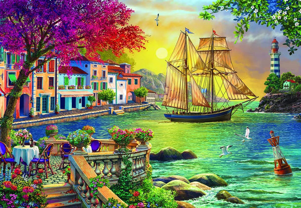 Anatolian - Beautiful Sunset In The Town Jigsaw Puzzle (2000 Pieces)