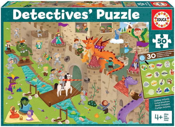 Educa - Detective Puzzle: Castle Jigsaw Puzzle (50 Pieces)
