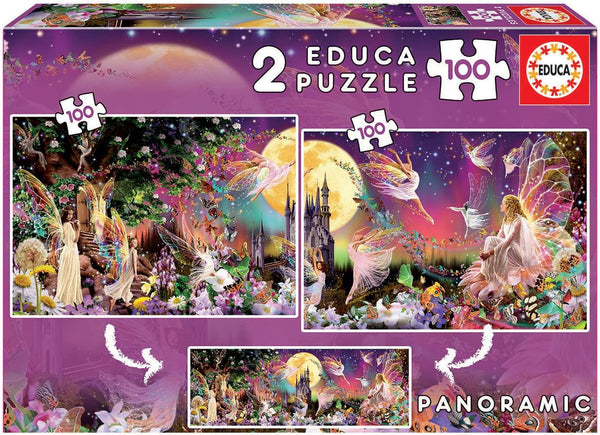 Educa - 2x100p Fairy Triptych Jigsaw Puzzle (200 Pieces)