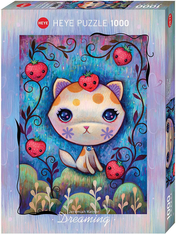 Heye - Dreaming, Strawberry Kitty by Jeremiah Ketner Jigsaw Puzzle (1000 Pieces)