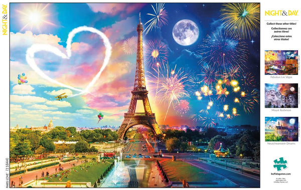 Buffalo Games - Night & Day Collection - Paris Love - 1000 Piece Jigsaw Puzzle