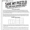 Peter Pauper Press - Save My Puzzle! Peel and Stick Adhesive Sheets