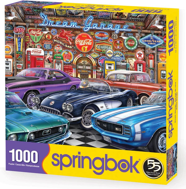 Springbok Puzzles - Dream Garage - 1000 Piece Jigsaw Puzzle - 24