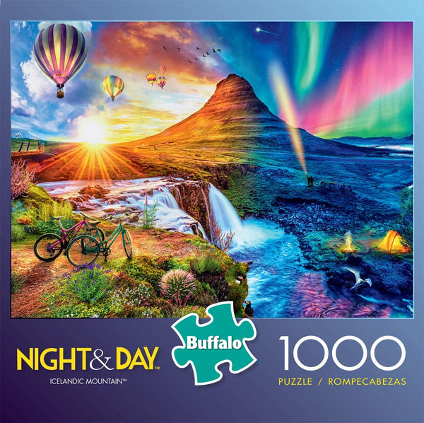 Buffalo Games - Night & Day Collection - Icelandic Mountain - 1000 Piece Jigsaw Puzzle