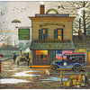 Buffalo Games - Charles Wysocki - Dampy Donuts on a Dreary Day - 1000 Piece Jigsaw Puzzle