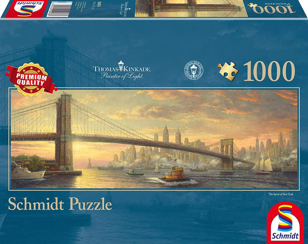 Schmidt - Thomas Kinkade - Brooklyn Bridge, The Spirit of New York Jigsaw Puzzle (1000 Pieces)