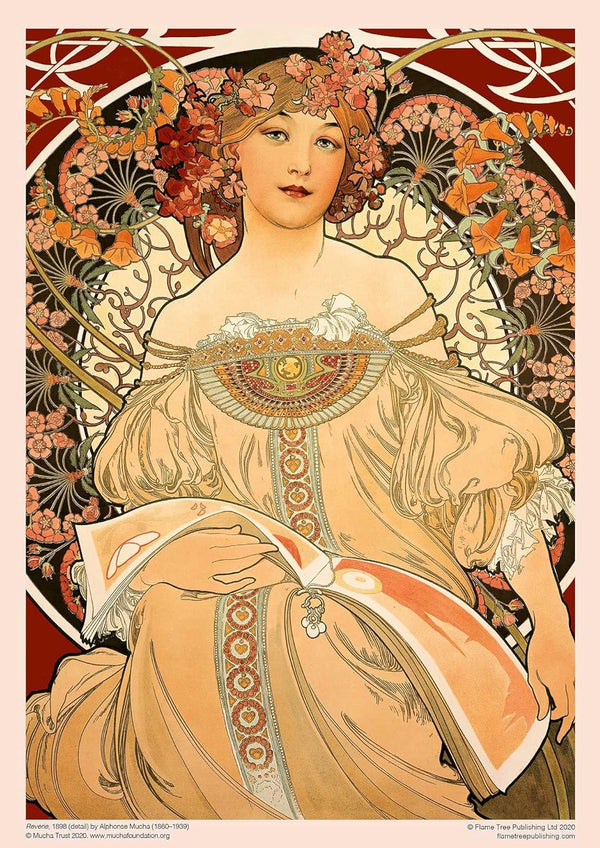 Flame Tree Studio - Reverie Mucha by Alphonse Mucha Jigsaw Puzzle (1000 Pieces)