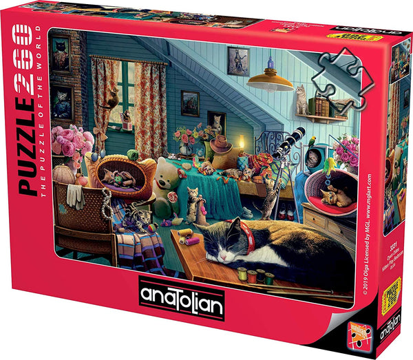 Anatolian - Kitten Play Bedroom Jigsaw Puzzle (260 Pieces)