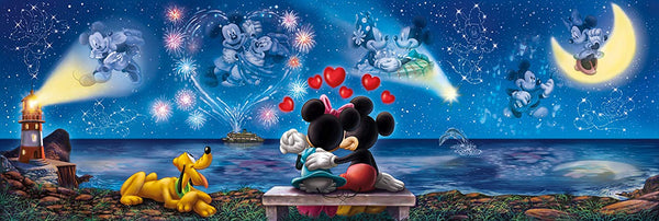 Clementoni - Panorama Collection - Disney Mickey Mouse & Minnie Mouse Jigsaw Puzzle (1000 Pieces)