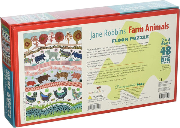 Pomegranate - Farm Animals Floor Puzzle by Jane Robbins Jigsaw Puzzle (48 Pieces)