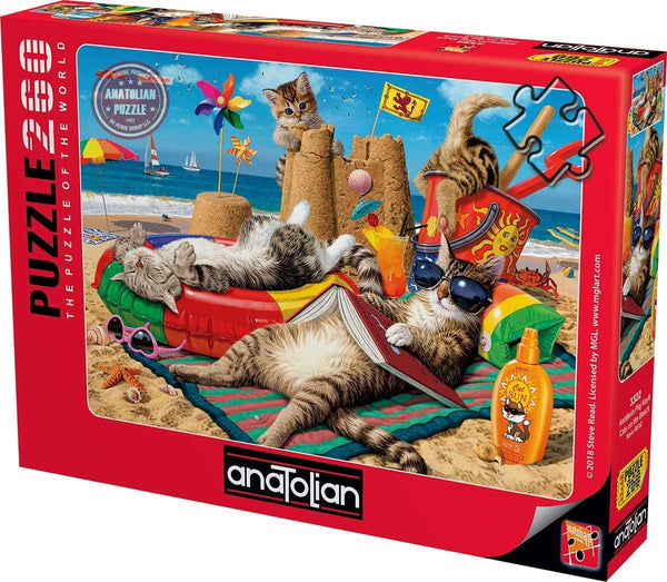 Anatolian - Cats On The Beach by Steve Read Jigsaw Puzzle (260 Pieces)
