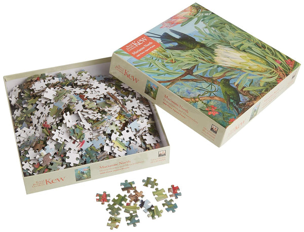 Flame Tree Studio - Kew Gardens, Honeyflowers and Honeysuckers by Marianne North Jigsaw Puzzle (1000 Pieces)