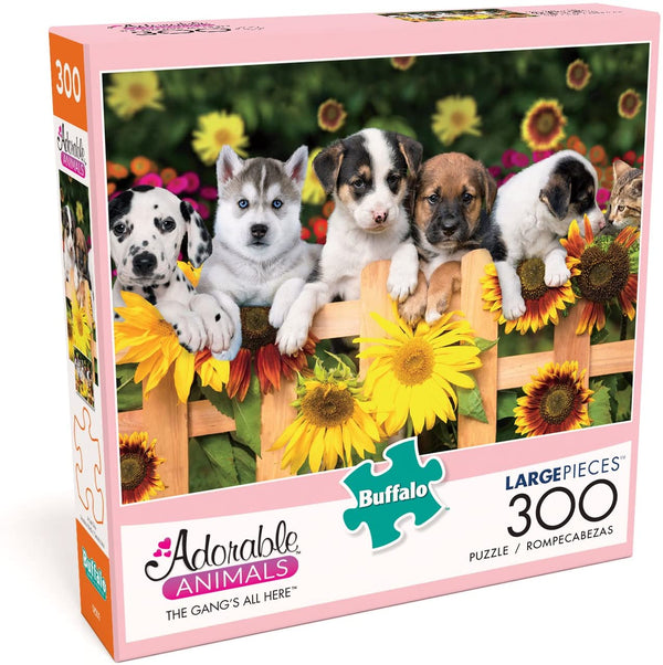 Buffalo Games - Adorable Animals - The Gang's All Here - 300 Large Piece Jigsaw Puzzle