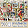 Bits and Pieces - Christmas Greetings 500 Piece Jigsaw Puzzles - 18" x 24" by Artist Barbara Behr