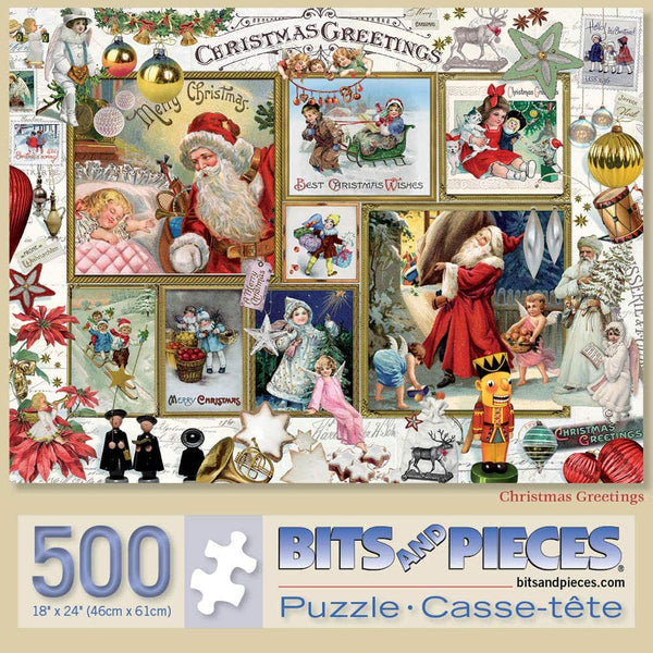 Bits and Pieces - Christmas Greetings 500 Piece Jigsaw Puzzles - 18
