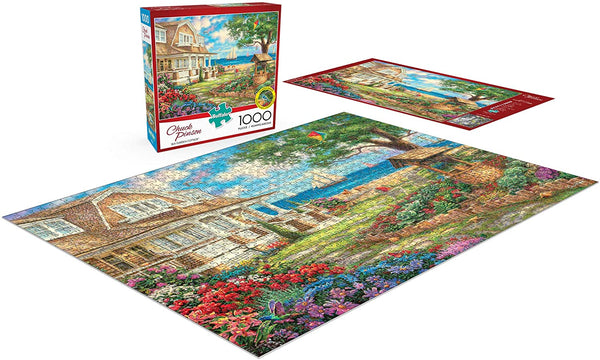 Buffalo Games - Chuck Pinson - Sea Garden Cottage - 1000 Piece Jigsaw Puzzle with Hidden Images