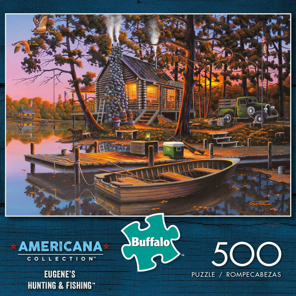Buffalo Games - Americana Collection - Eugene's Hunting & Fishing - 500 Piece Jigsaw Puzzle