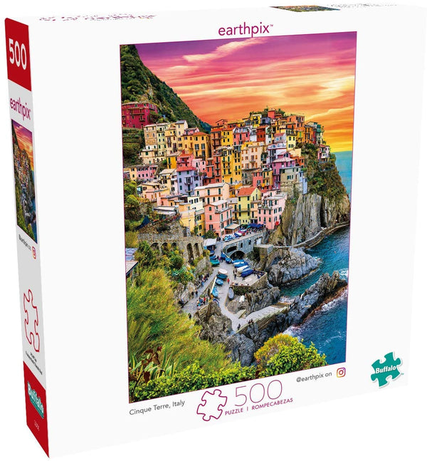 Buffalo Games - Earthpix Collection - Cinque Terre Sunset Jigsaw Puzzle (500 Pieces)