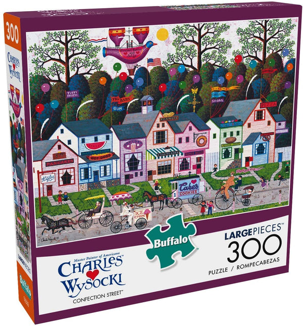 Buffalo Games - Charles Wysocki - Confection Street - 300 Large Piece Jigsaw Puzzle