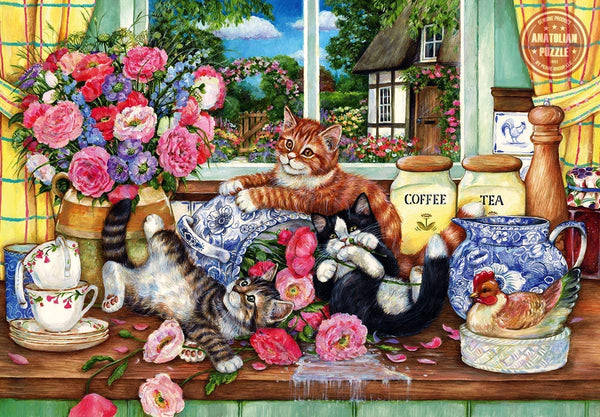 Anatolian - Kittens in the Kitchen Jigsaw Puzzle (500 Pieces)