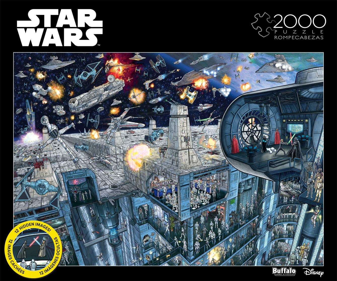 Star Wars - Search Inside: Death Star - 2000 Piece Jigsaw Puzzle with