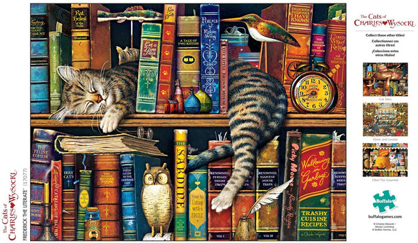 Buffalo Games Charles Wysocki Cats: Frederick The Literate Jigsaw Puzzle (750 Piece)