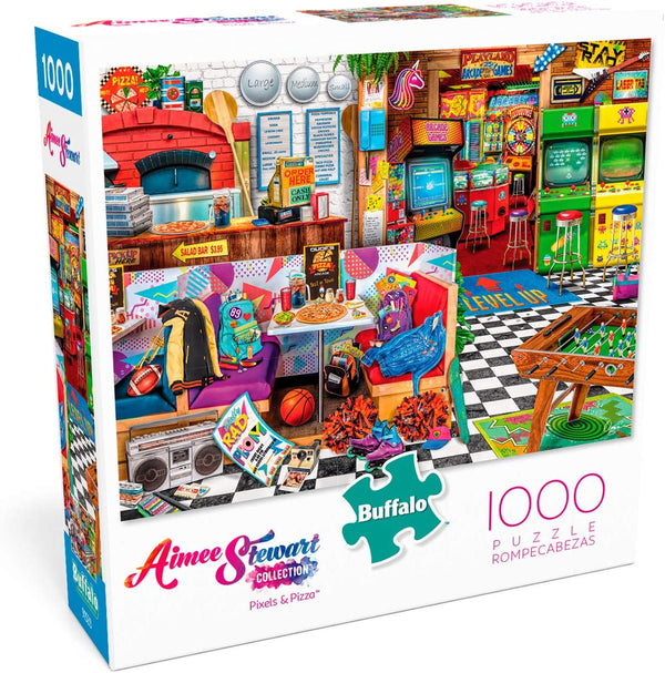Buffalo Games - Aimee Stewart - Pixels & Pizza - 1000 Piece Jigsaw Puzzle