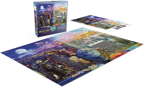 Buffalo Games - Night & Day Collection - Manhattan Skyline - 1000 Piece Jigsaw Puzzle