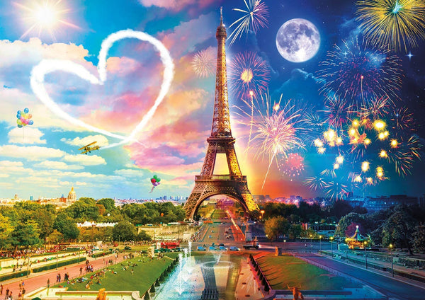 Buffalo Games - Night & Day Collection - Paris Love - 300 Large Piece Jigsaw Puzzle