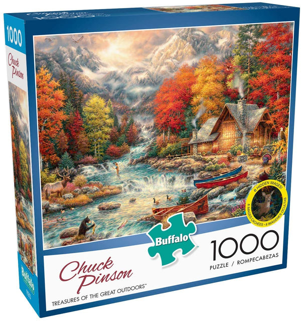 Buffalo Games - Treasures of The Great Outdoors with Hidden Images by Chuck Pinson Jigsaw Puzzle (1000 Pieces)