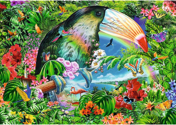 Trefl - Tropical Animals Spiral Puzzle Jigsaw Puzzle (1040 Pieces)