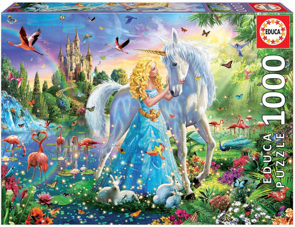 Educa - Princess And Unicorn Jigsaw Puzzle (1000 Pieces)