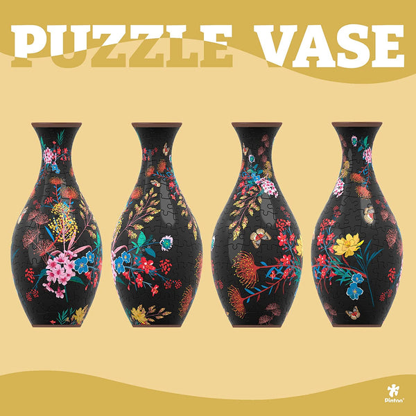 Pintoo - Vase Elegant Floral Print Plastic Jigsaw Puzzle (160 Pieces)