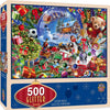 MasterPieces Holiday Glitter Jigsaw Puzzle, Snow Globe Dreams, Featuring Art by Adrian Chesterman, 500 Pieces