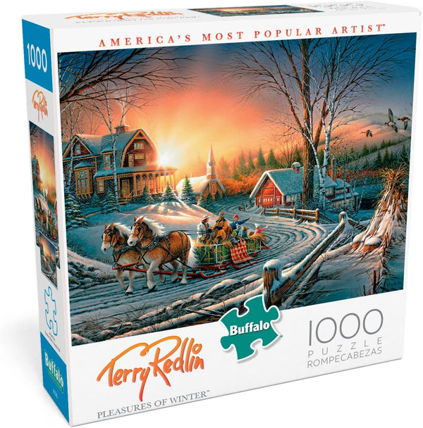 Buffalo Games - Terry Redlin - The Pleasures of Winter - 1000 Piece Jigsaw Puzzle