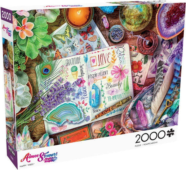 Buffalo Games - Aimee Stewart - Happy Vibes - 2000 Piece Jigsaw Puzzle