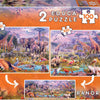 Educa - 2x100p Wild Animals Jigsaw Puzzle (200 Pieces)