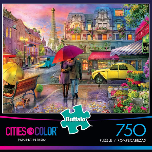 Buffalo Games - Cities in Color - Raining in Paris - 750 Piece Jigsaw Puzzle