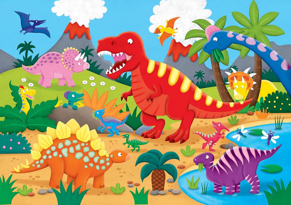 Peter Pauper Press - Dinosaurs Kids' Floor Puzzle Jigsaw Puzzle (48 Pieces)