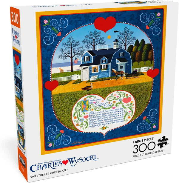 Buffalo Games - Charles Wysocki - Sweetheart Chessmate - 300 Large Piece Jigsaw Puzzle