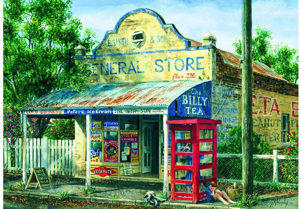 Blue Opal - A Quick Chat by Gordon Hanley Jigsaw Puzzle (1000 Pieces)