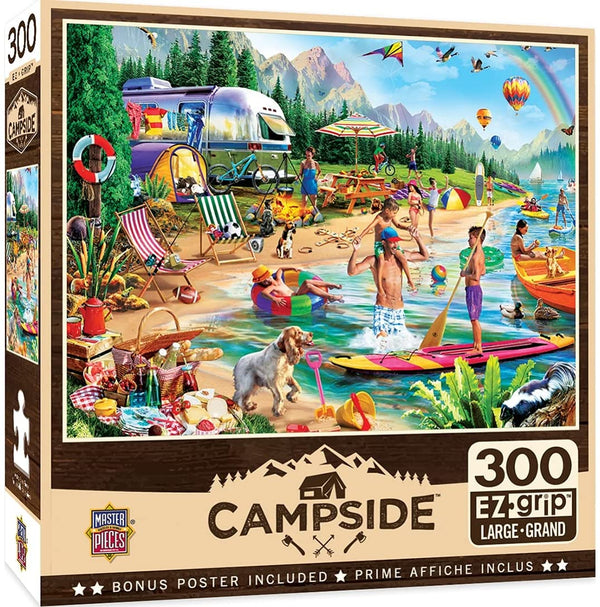 Masterpieces - Campside - Day at the Lake EZ Grip Jigsaw Puzzle (300 Pieces)